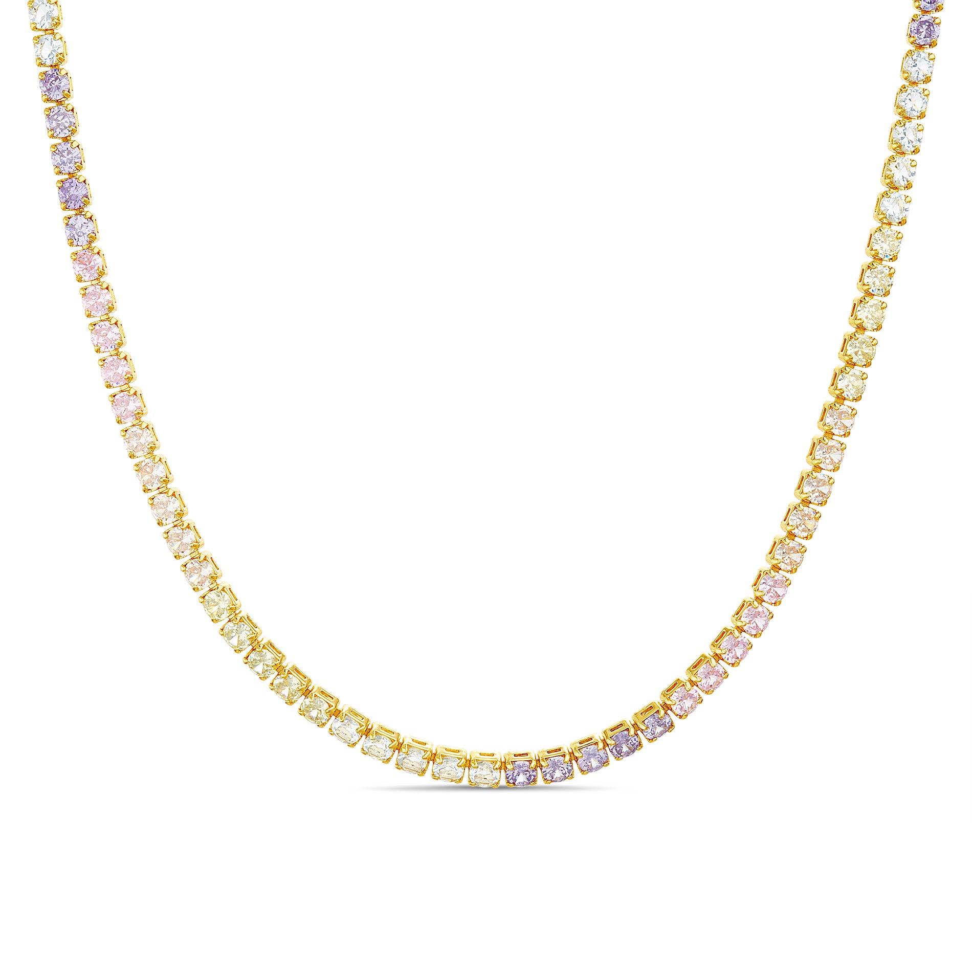 Multicolored Tennis Necklace